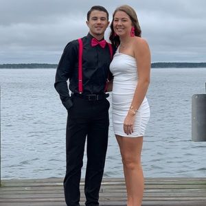 Hello molly white one shoulder homecoming dress